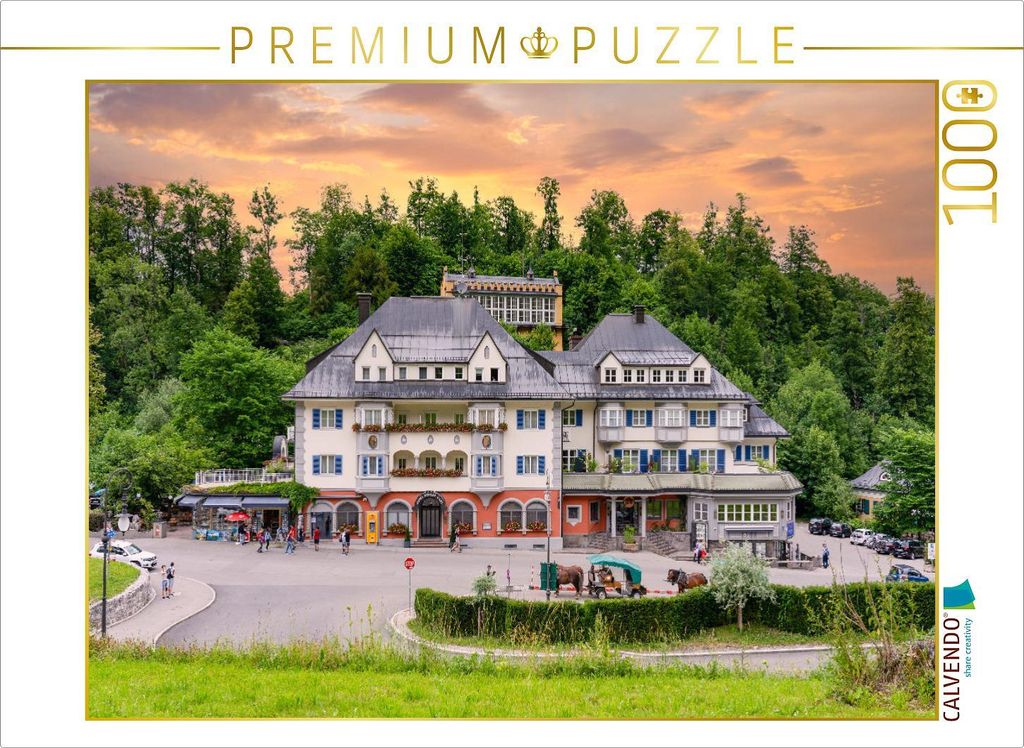 CALVENDO Puzzle Blick auf die Alpseestraße in Hohenschwangau am Alpsee | 1000 Teile Lege-Größe 64x48cm Foto-Puzzle für glückliche Stunden