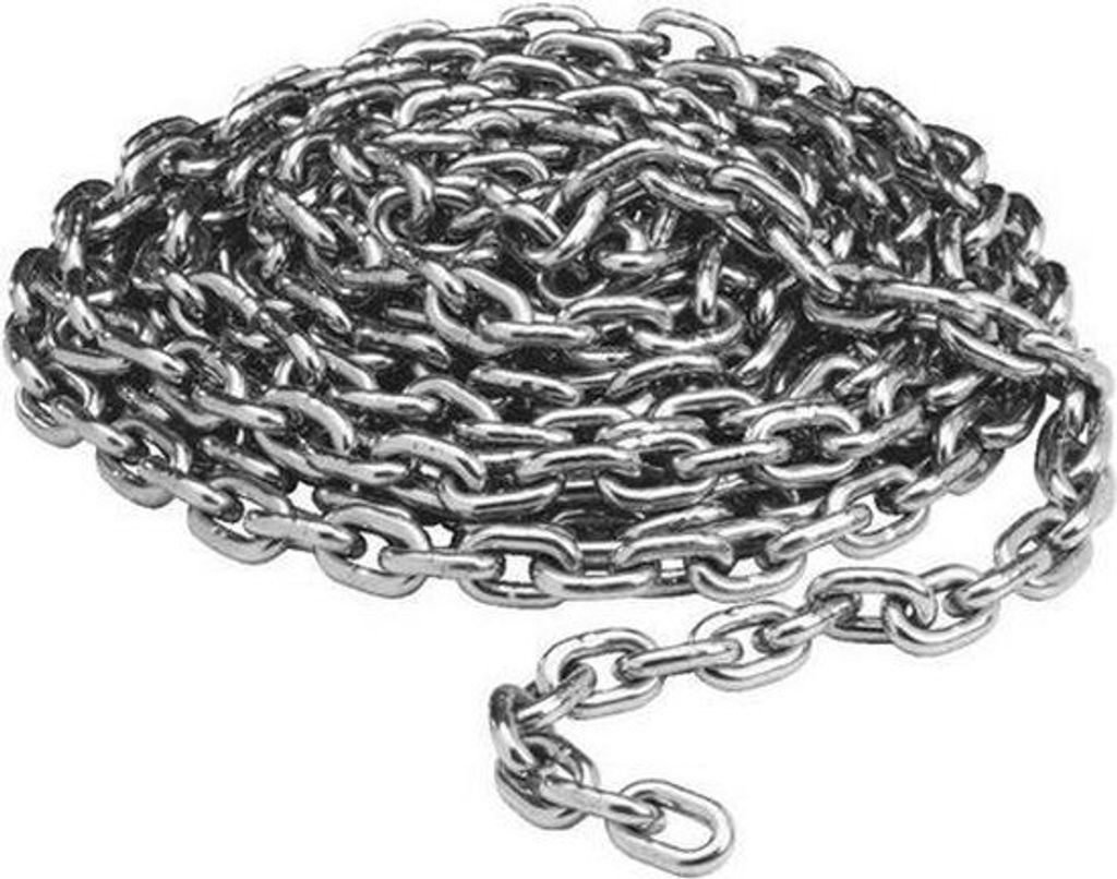 Hollex DIN 766 Edelstahl-Ankerkette 6 mm – 25 Meter