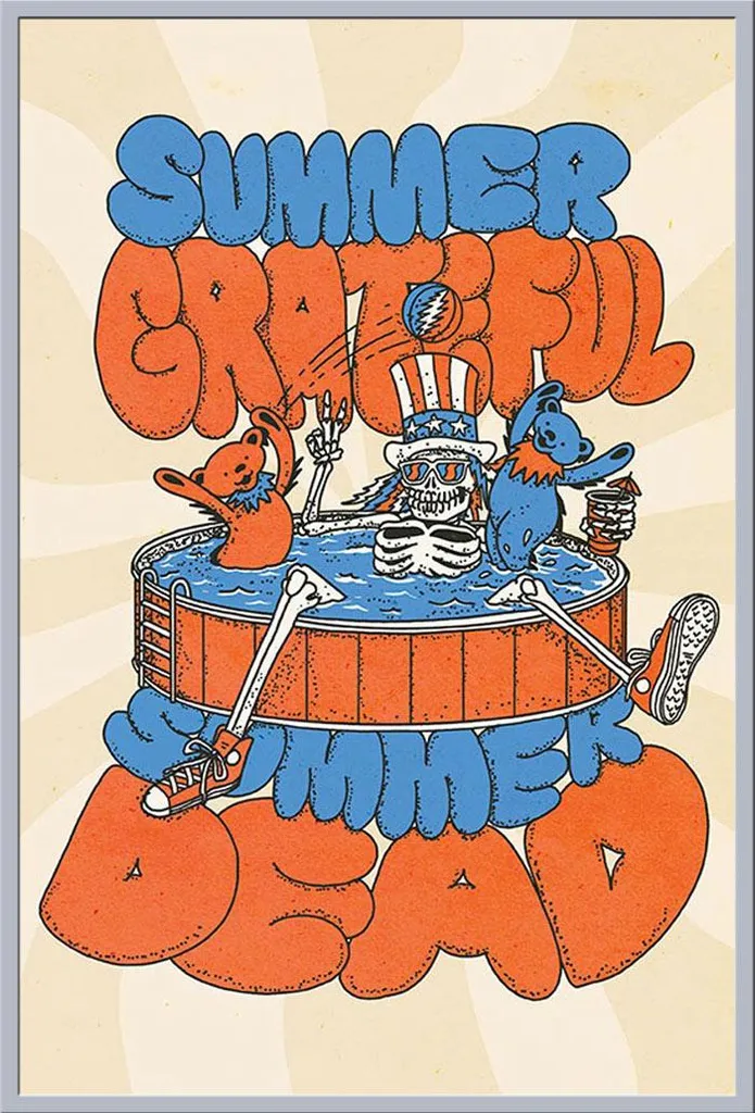 Cadre avec Affiche Grateful Dead Summer - Vitre Acrylique Anti-Casse