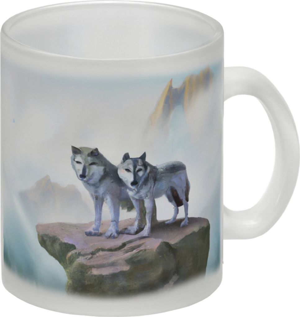 Wolf Glas Tasse einzigartig für Wolf- und Naturliebhaber