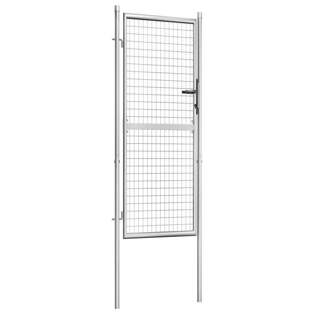 Neues Produkt - BEST Gartentor Verzinkter Stahl 105x250 cm Silbern,Einfach zu installieren & Schlichten Design 105 x 250 cm Beständig 2parcel