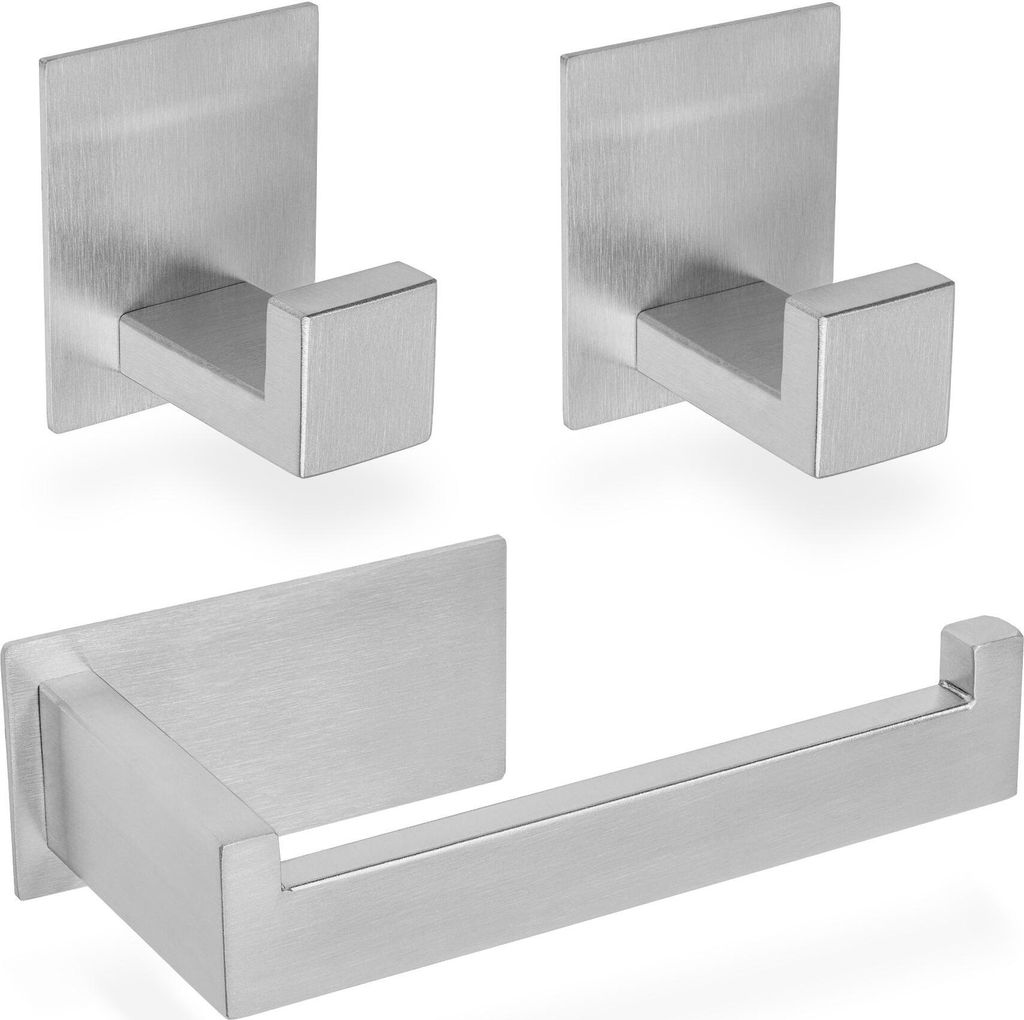 ECENCE 1x Toilettenpapierhalter + 2x Handtuchhaken ohne Produktbild 