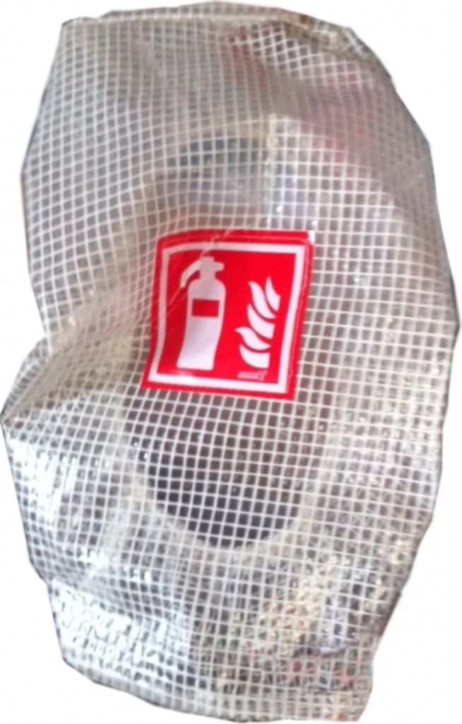 Gitternetzschutzhaube für 6kg Feuerlöscher Symbol ISO 7010 Produktbild 
