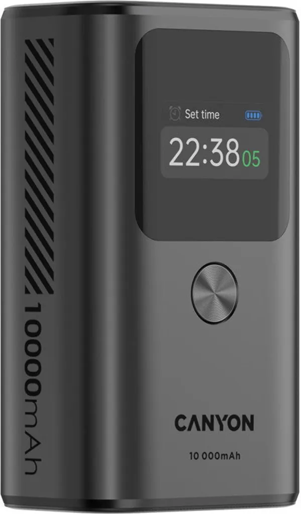 Plus de batterie vide avec la Power Bank CANYON 10000 mAh - Écran TFT 30W