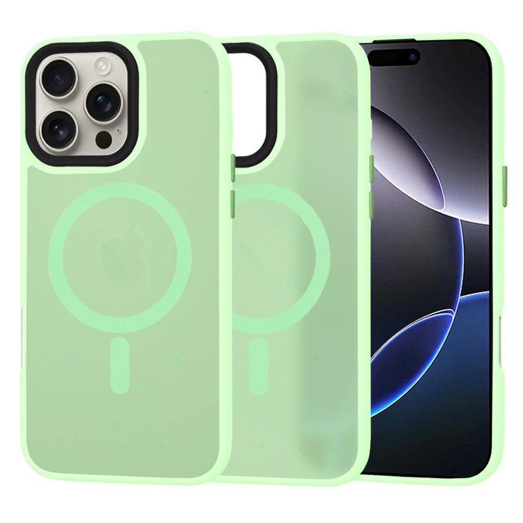 Techsuit HaloFrost Back Cover Hülle mit MagSafe für Apple iPhone 16 Pro Max - Hellgrün