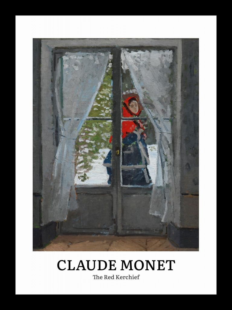 Plakat 13x18cm Design Das Rote Tuch, Monet Vintage für das Wohnzimmer