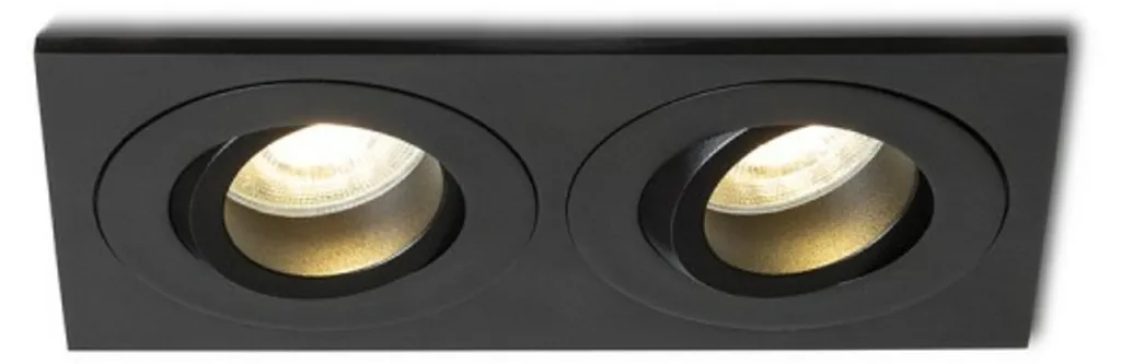 Luminaire encastré de plafond étanche IP65 noir mat GU10