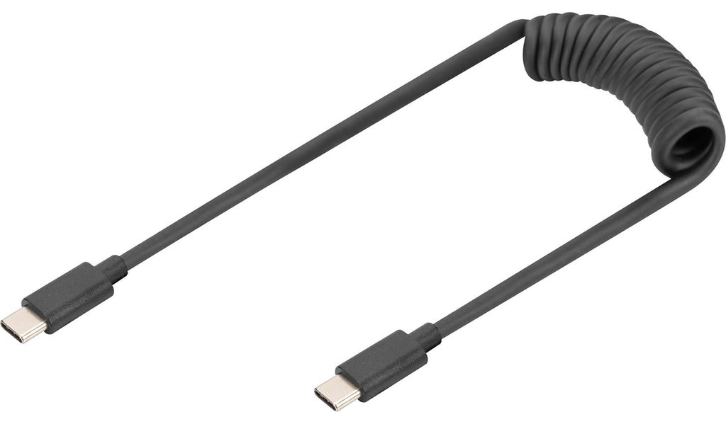 Digitus USB-C - USB-C Spiralkabel, 1m, 1 m, USB C, USB C, Produktbild 