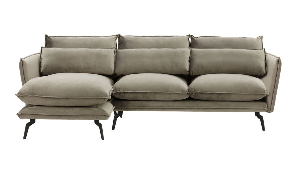 Linksseitiges Ecksofa Layla - Elefant - Velluto 17
