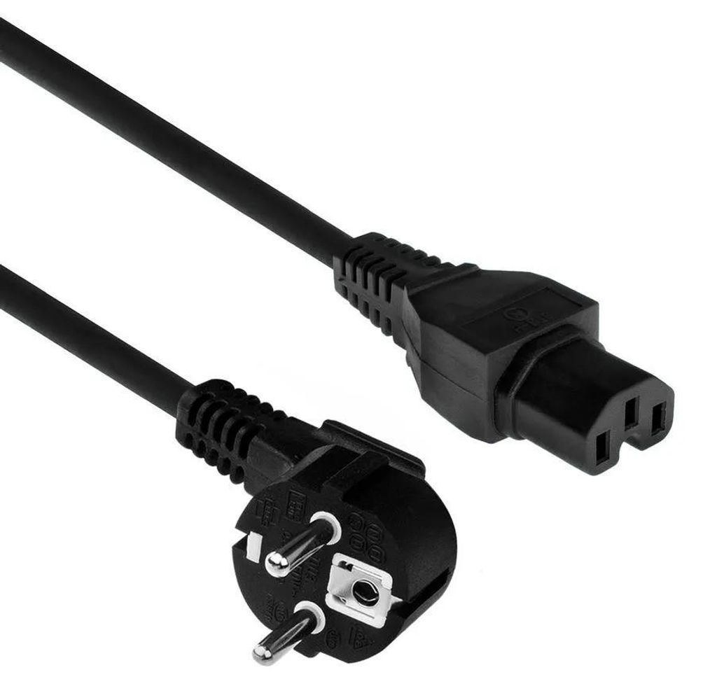Act Ak5312 Schuko Cee 7/7-c15 Netzkabel Silber One Size / EU Plug 220V Silber One Size