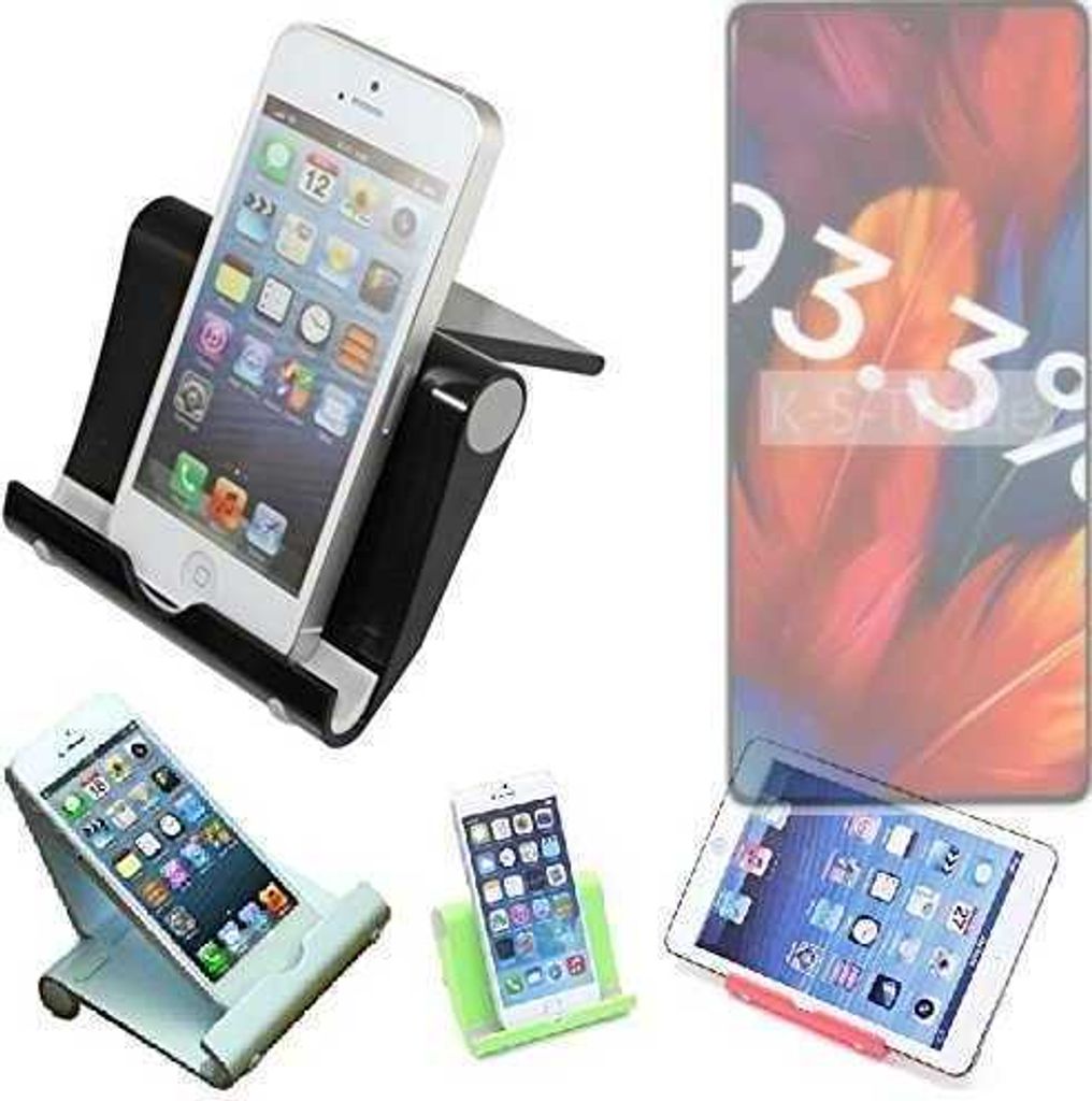 K-S-Trade Handy-Ständer kompatibel mit Xiaomi Redmi Note 13 LTE faltbarer Tischständer Smartphone Tablet Halterung Reise