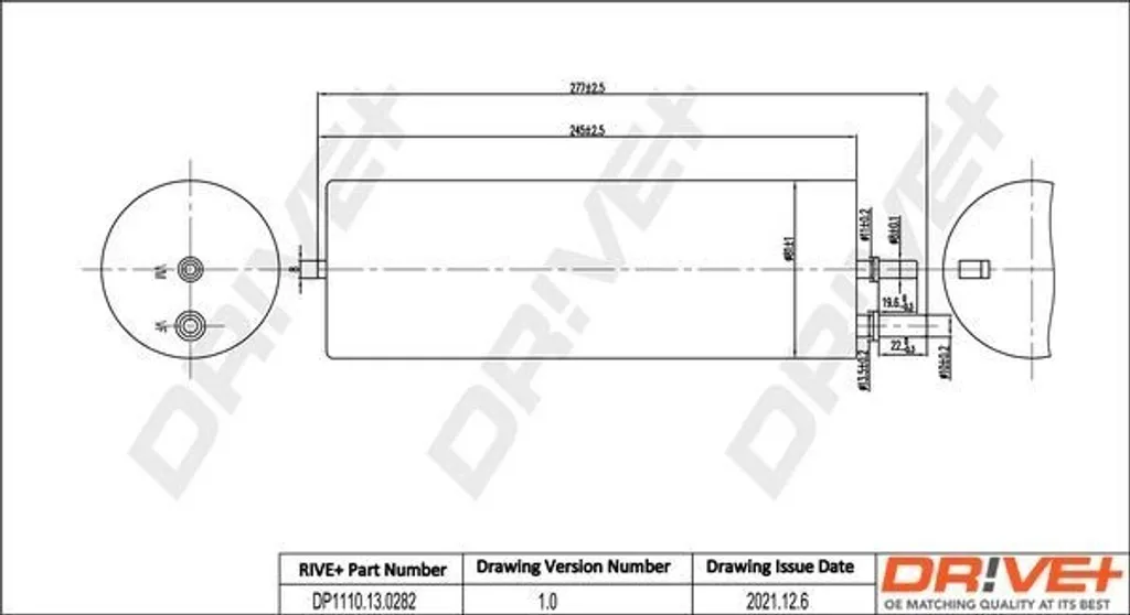 Filtre à carburant T6 contre injecteurs bouchés - OE 7E0127401A Dr!ve+ DP1110