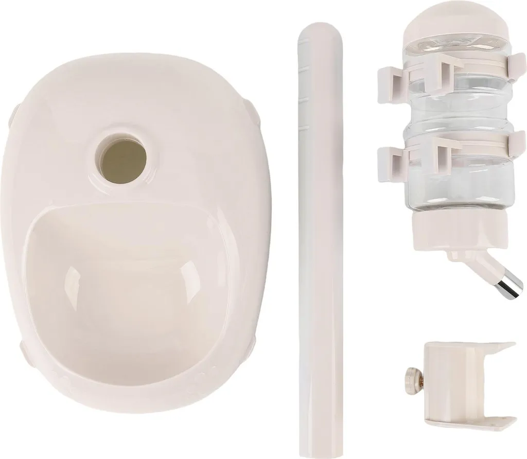 Abreuvoir automatique chiot 500ml Beige - Hauteur Réglable Nourrisseur