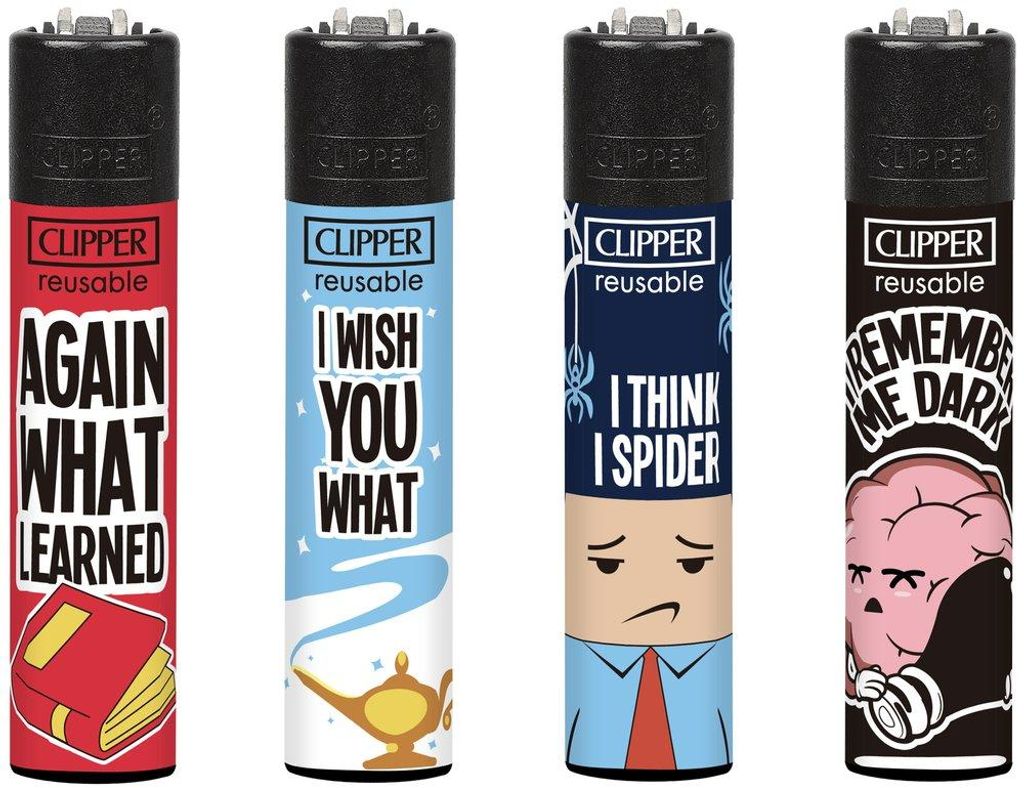 Clipper Feuerzeug 4er Set Denglish 8 Produktbild 