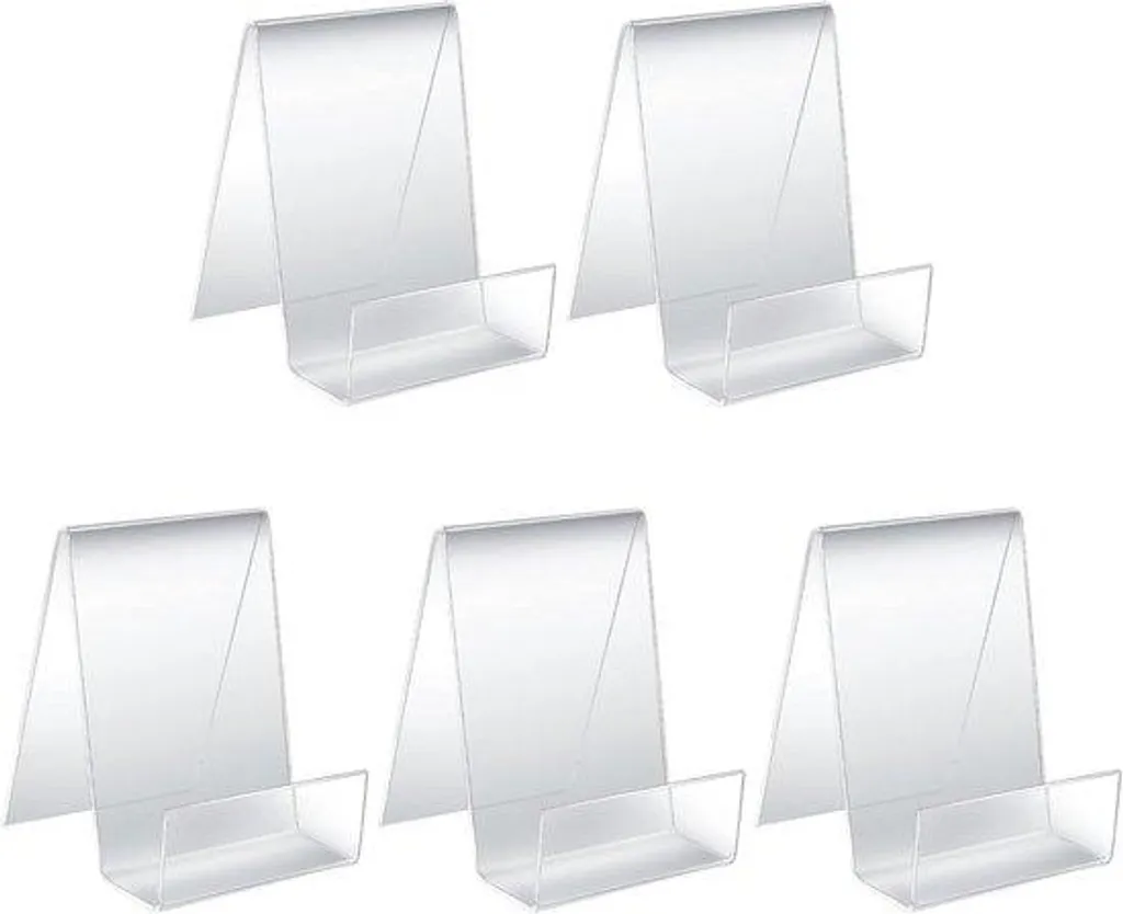 Serre-livres invisibles en acrylique robuste - lot de 5 supports table