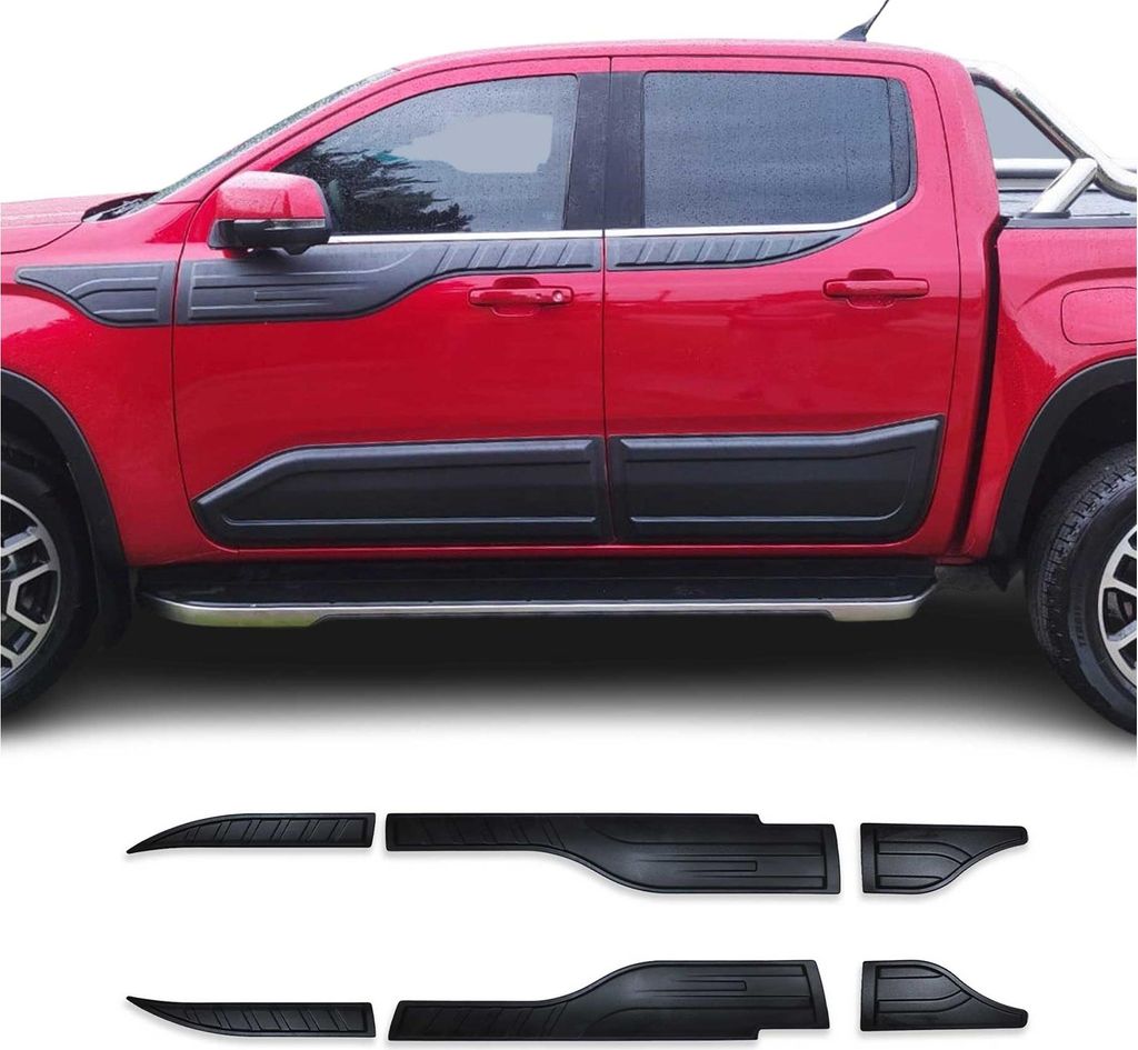 Türschutzleisten Seitenschutz für VW Amarok 2023-2025 ABS Schwarz 6tlg