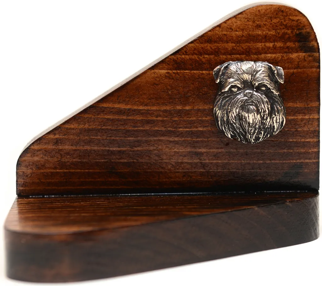 Griffon Bruxellois - portacandele in legno con cane, base per candela da tè, luogo di commemorazione del cane del marchio Art-Dog