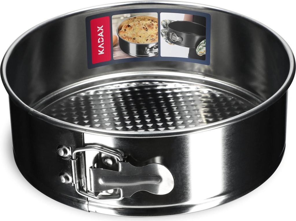 Runde Backform - Kuchenform - 24 cm Durchmesser - Metall - Ofenfest - CE/EU