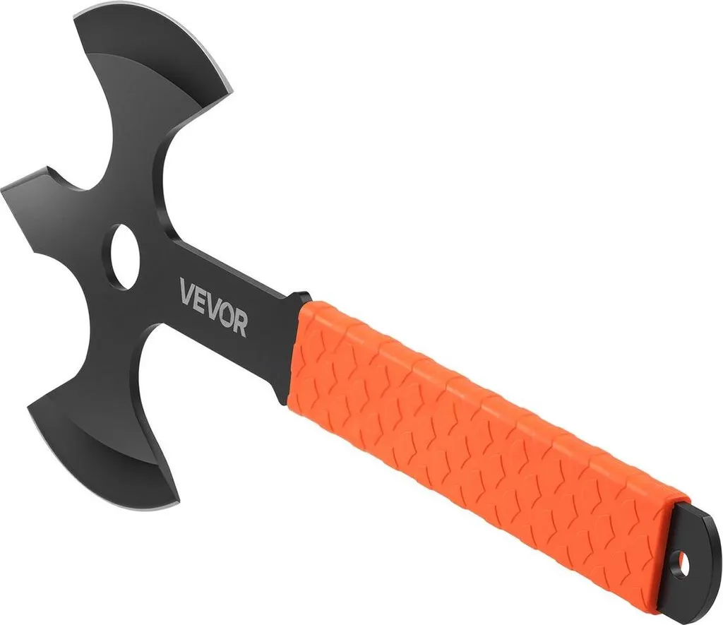 Hache de lancer triple tranchant 34 cm : Finies les haches qui tombent