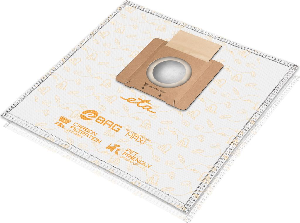 ETA ADAGIO Beutelsauger ETA351190000 mit breiter Öffnung für eine bessere Saugleistung, 800W, ECO-Motor, HEPA-Filter