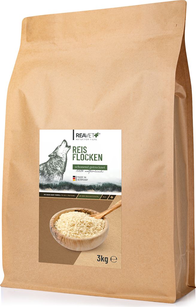 REAVET Reisflocken für Hunde 3kg – Glutenfrei, Produktbild 