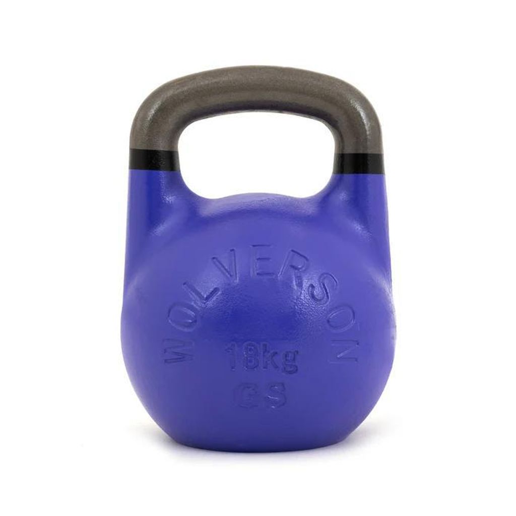 Wolverson Fitness GSU Kettlebell 18kg Lila + Black Rings Produktbild 