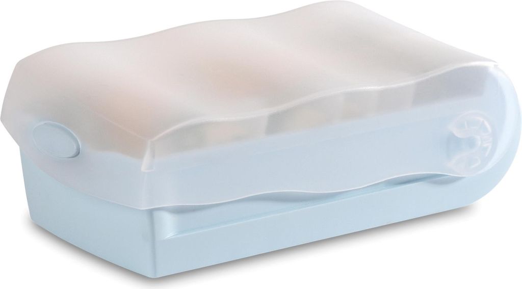 HAN Lernkartei CROCO A7 quer pastellblau-transluzent
