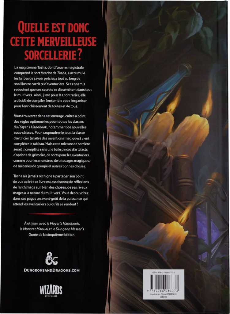 Extension D&D Tasha - Idéal pour Personnaliser vos Campagnes de JDR - 5