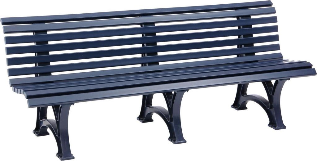 Gartenbank Jamaika | 4-Sitzer | Blau | HxBxT 80x200x64cm | Produktbild 