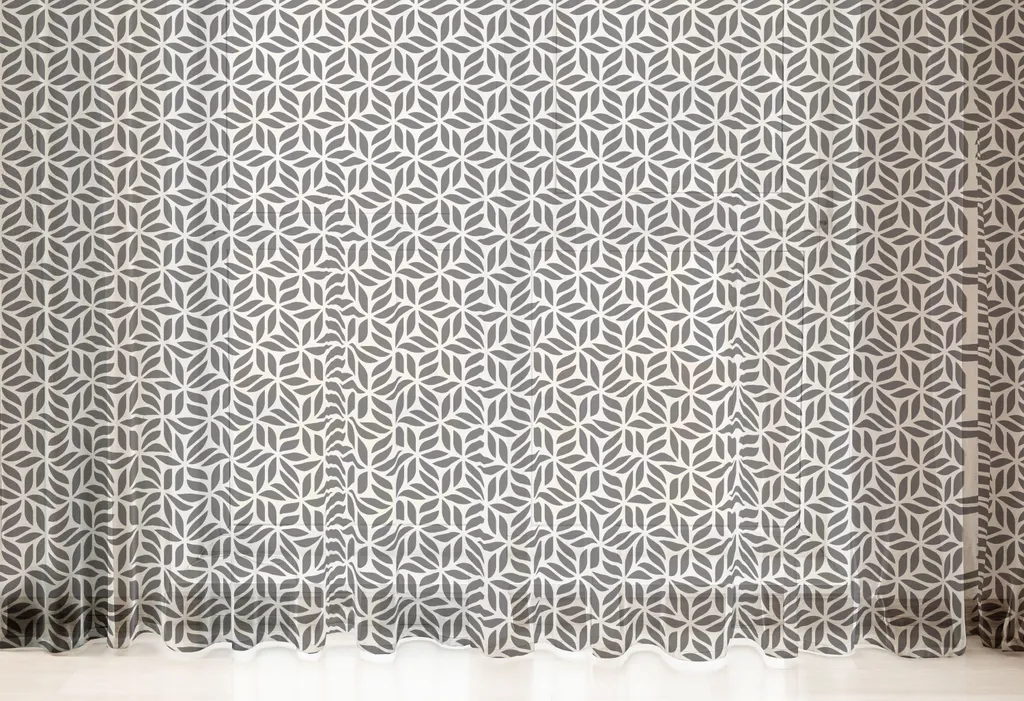ABAKUHAUS Arazzo astratto, Continuazione Illustrazione di fiori monotoni elaborati ispirati a pennellate, Arazzo in raso setoso per soggiorno e camera da letto, 210 cm x 274 cm, guscio d'uovo e grigio scuro - 6
