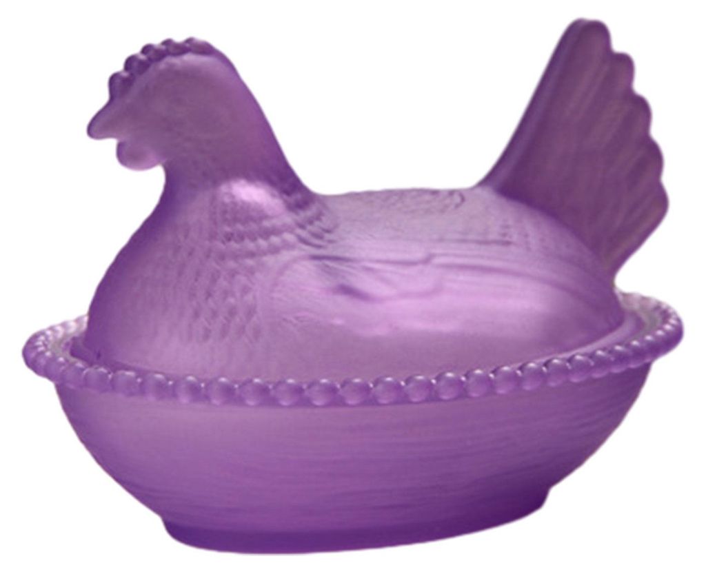 Bonboniere in Hühnerform, Bonboniere aus Glas mit Deckel, Eierkarton im Landhausstil, Dessertteller, Snackschale für Partys und als Tischdekoration