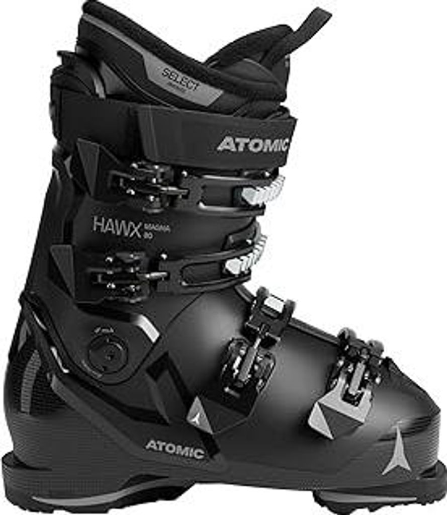 ATOMIC HAWX Magna 80 Skischuhe in Schwarz/Anthrazit - Größe 42/43 - Breite Ski-Boots mit 102 mm Passform & 80er-Flex - Hochwertige Ski-Schuhe mit...