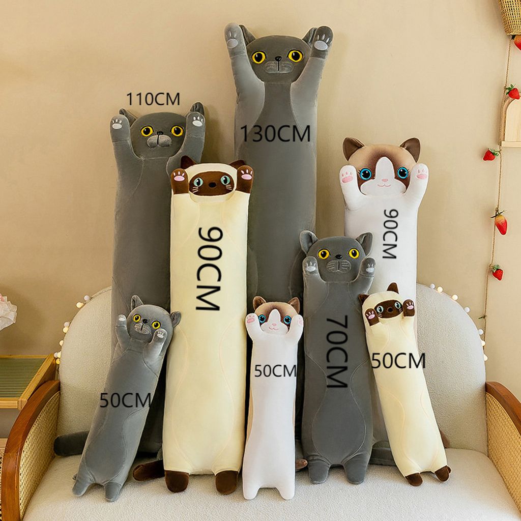 Lange süße Katze Stofftier Plüsch Stofftier Puppe Kissen Produktbild 3