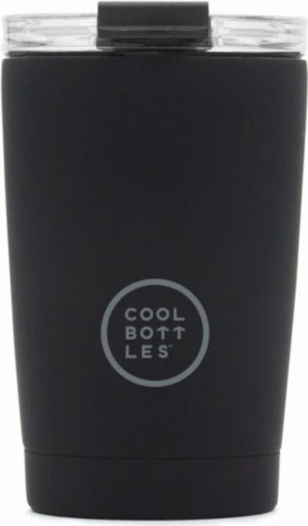 Cool Bottles Edelstahl-Thermobecher Mono Dreischicht 330 ml - schwarz