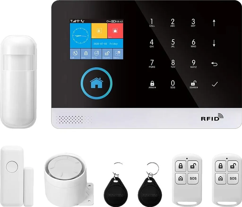 Système d'alarme multicanal intelligent avec alertes SMS et installation