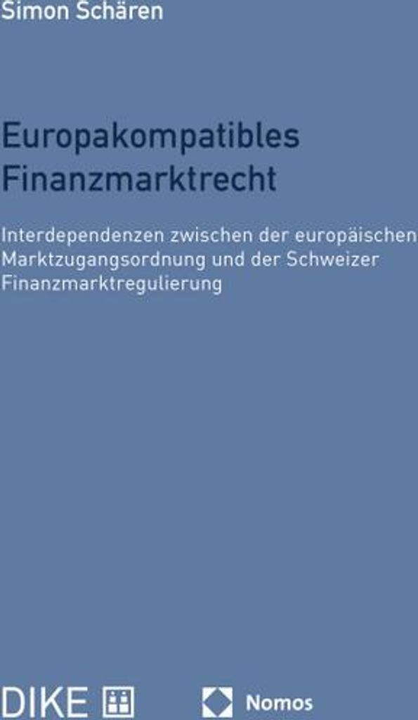 Europakompatibles Finanzmarktrecht