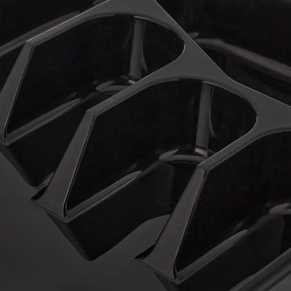 Lot de 4 tiroirs 32 x 24 cm avec 5 compartiments en plastique noir