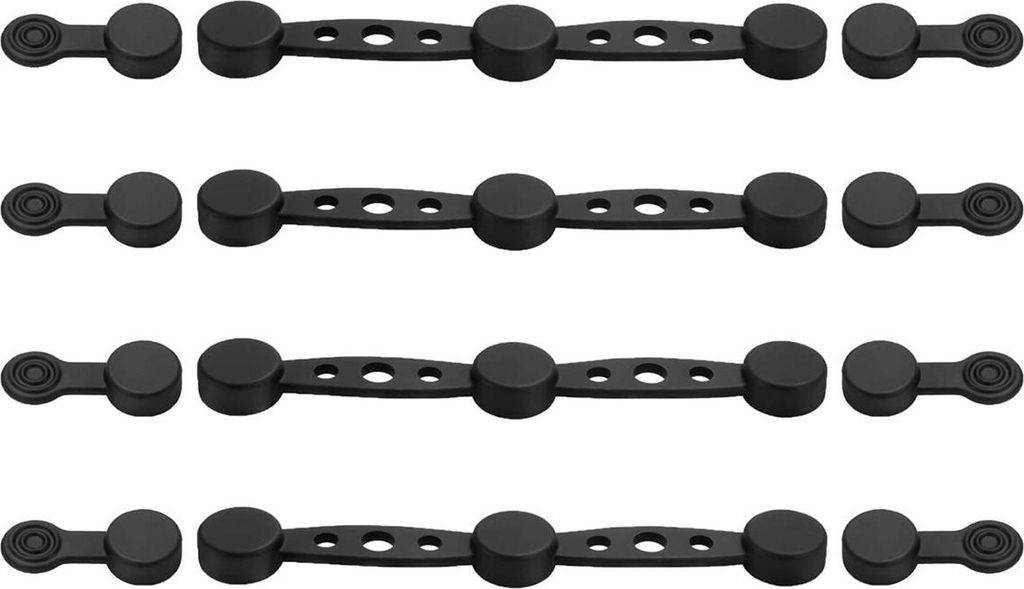 Magnetische Silikonschnallen für Luftfritteuse, 4-teiliges Elastomerset, einfach zu verwenden, Papierhalter für knusprige, perfekt gegarte Speisen