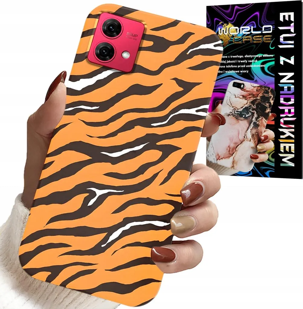 Custodia Motorola Edge 40 Neo - Cover Tigre Foil Effetto Brillante