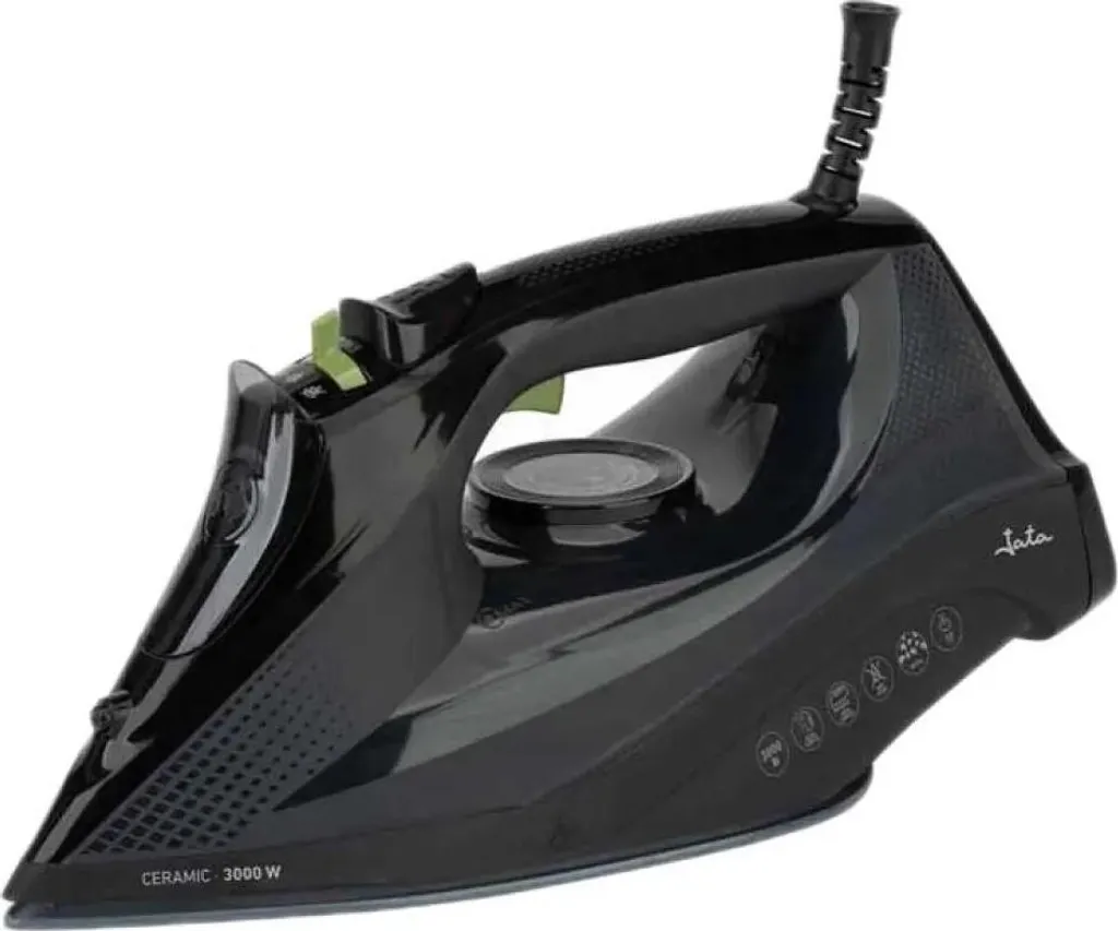 Fer à Repasser Vapeur 3000W à Semelle Céramique Jata : Glisse Optimale