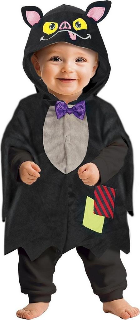 Fiestas Guirca - Fledermaus-Kostüm-Poncho für Baby Set FG223 (92) (Schwarz)