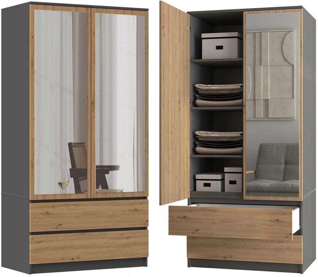 Topeshop SZAFA MALWA AN/AR L, Garderobe, 5 Regale, 2 Produktbild 4