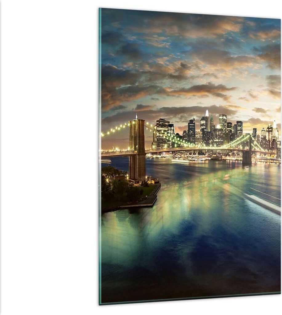 Bilder auf glas - Einteilig - Amerika Architektur New York - 80x120cm - Glasbilder - Wandbilder - Bilder - Wanddekoration aus Glas - Glas Bilder - ...