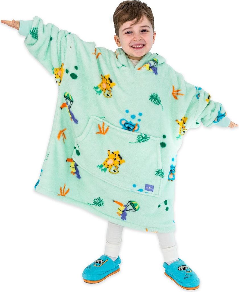 Milk&Moo Little Mermaid Tragbare Decken-Hoodie für Kinder Jungen Mädchen, Weiche Decke mit Ärmeln, Kapuzendecke mit Tasche, Einheitsgröße, Tü...
