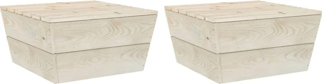 Table de jardin carrée 60x60 cm bois imprégné lot de 2 stable et solide