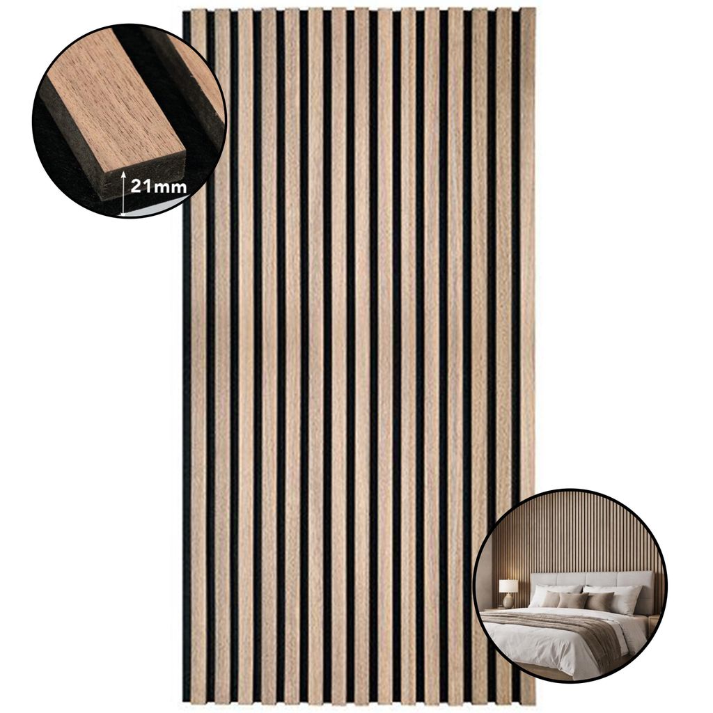 LP Projekt Holzwandpaneel 120x60cm | Modernes 3D Produktbild 