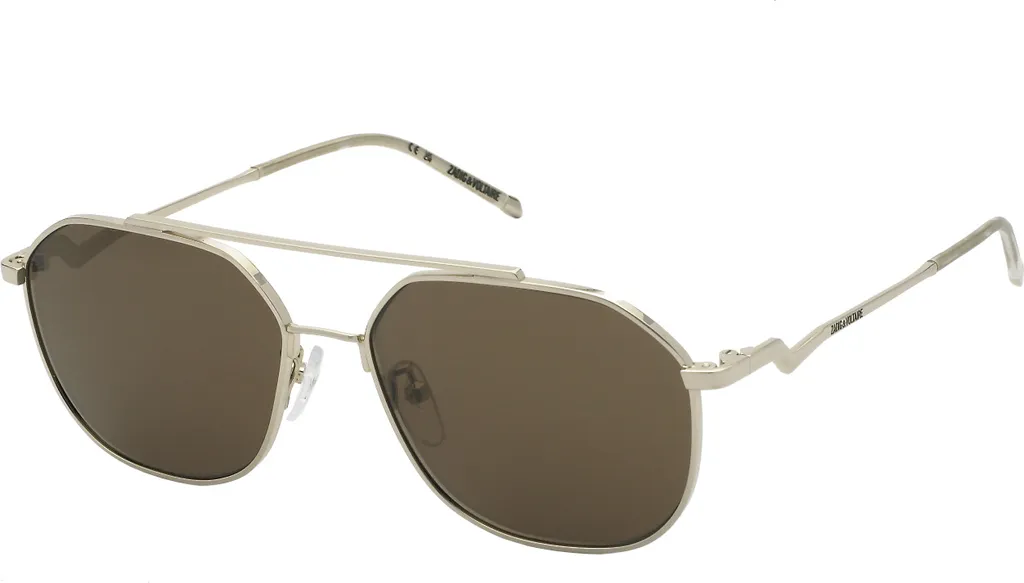Lunettes Zadig & Voltaire SZV377 dorées avec branches fines et style