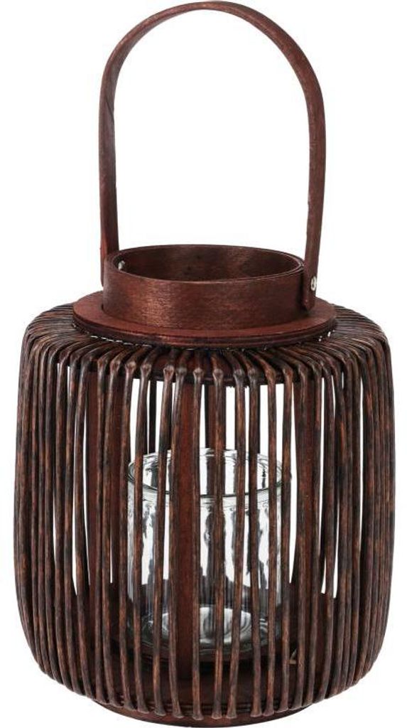 Lanterne en bois 22 x 24 cm marron KO-AAE441150 Image du produit 