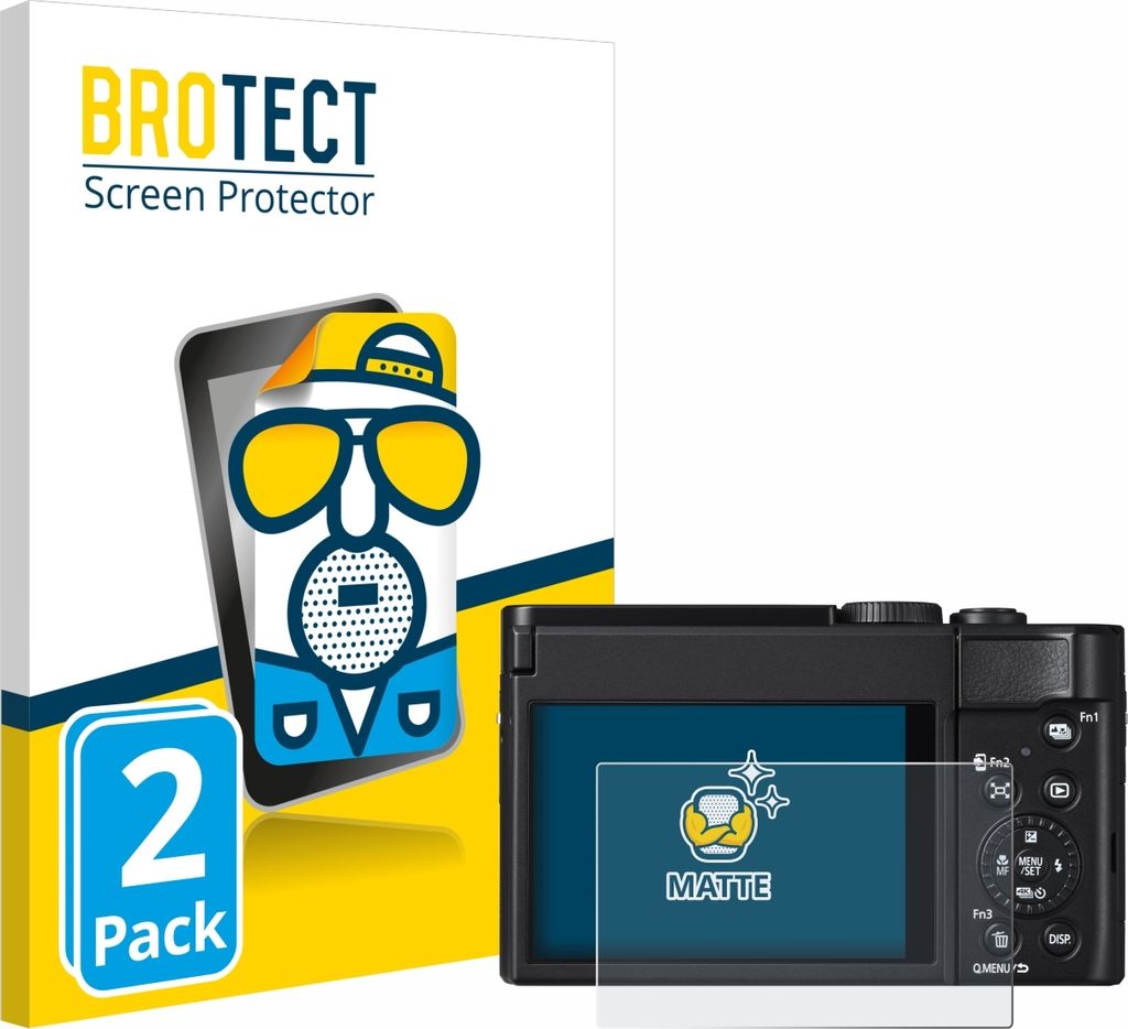2x BROTECT Schutzfolie für Panasonic Lumix DC-TZ99 Displayschutz Displayschutzfolie Folie Matt Entspiegelungsfolie