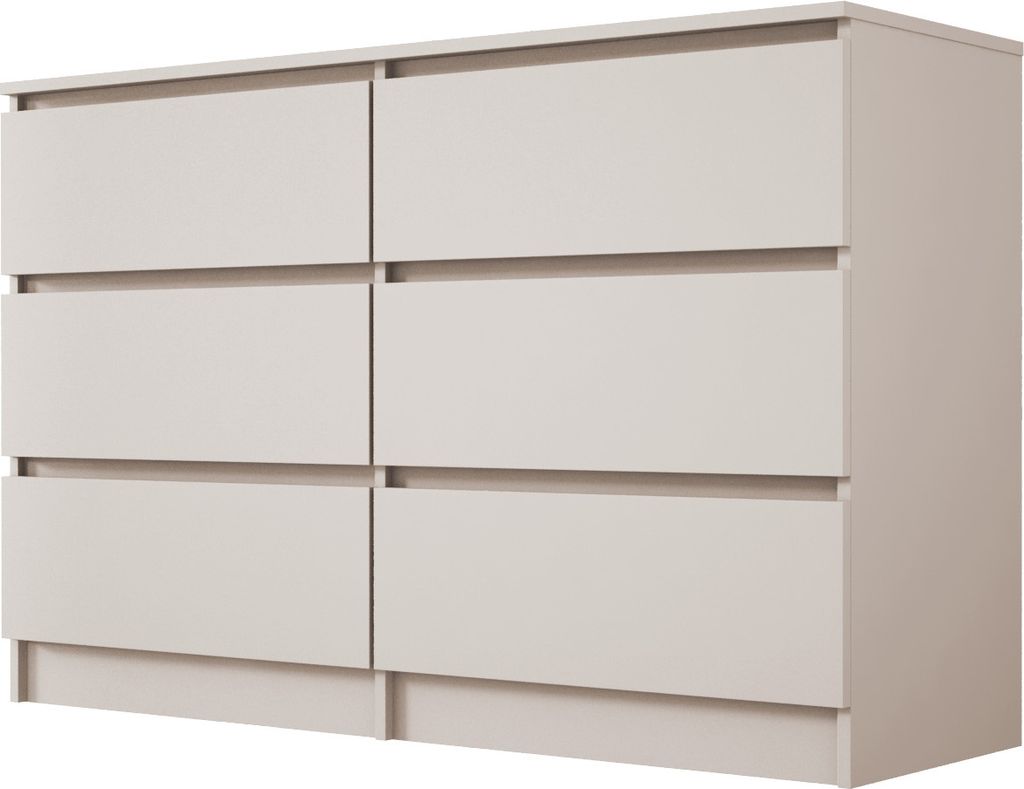 Commode, 6 tiroirs, cachemire, 120 x 78 x 39 cm Image du produit 